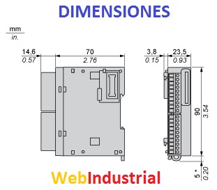 Módulo de 16 entradas digitales TM3DI16 SCHNEIDER ELECTRIC
