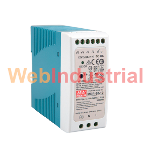 MEAN WELL - MDR-60.12 - Fuente de alimentacion DIN Rail Power Supply 60W 12VDC 5A